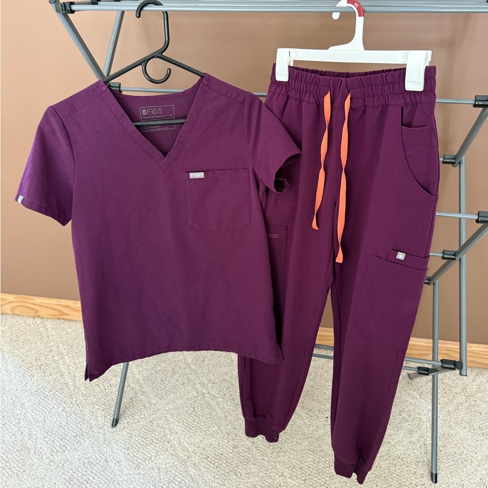 Figs Scrub Set Deep Purple